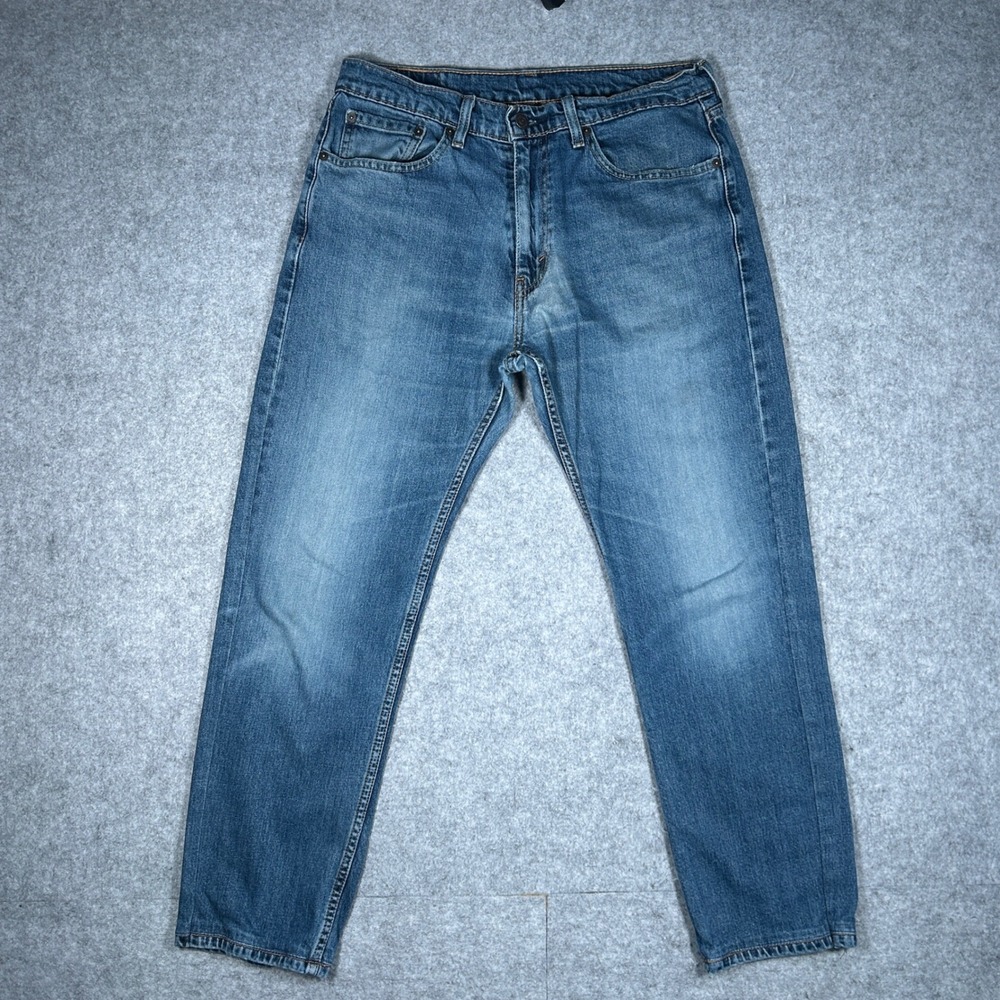 Levi's Denim Jeans Mens 33x30 Blue 505 Regular Fit Straight Leg Casual Work